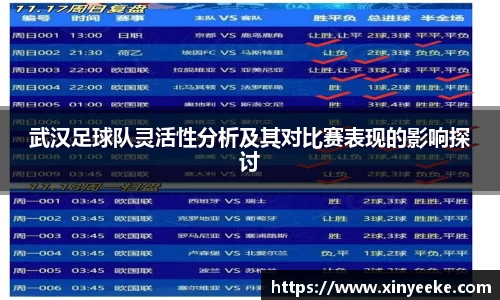 武汉足球队灵活性分析及其对比赛表现的影响探讨